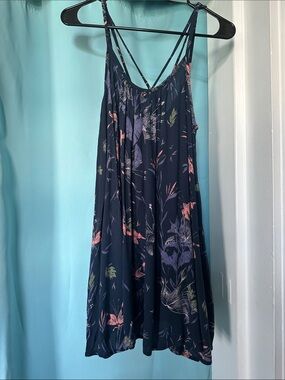 Roxy Navy Floral Strappy Top